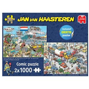 Jumbo Jan Van Haasteren Traffic Chaos & By Air, Land and Sea 2x1000 Brikker