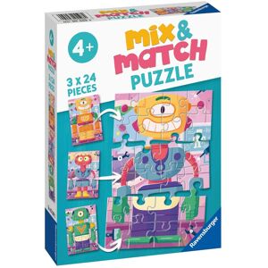 Mix & Match Cute Robots Pussel 3x24 bitar Ravensburger