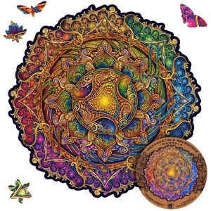 UNIDRAGON Originale træpuslespil - Mandala uudtømmelig overflod, bedste voksengave, anti-stress meditationslegetøj