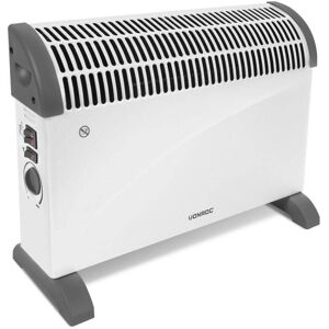 VONROC El-radiator - 2000W - Hvid - Turbo Fan - Justerbar termostat - 3 varmeindstillinger - Til rum op til 24m2 - Ekstra tykt stål