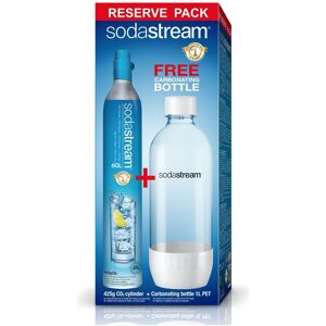 Sodastream Kulsyrepatron + PET-flaske 1L Hvid