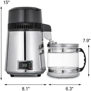 PrimeTools QuickStill ™ Super -Water Distiller - Water Distiller - Destilling - Destiller - Making Pure Water - Automatisk destilleri Kettle - Hurtig destilleri