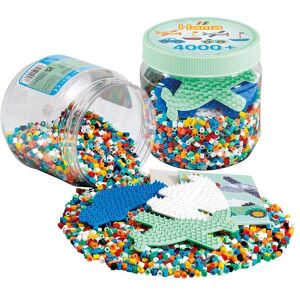 Midi Beads 4000 Pcs In Tub With Pegboards Toys Creativity Drawing & Crafts Craft Pearls Multi/patterned Hama