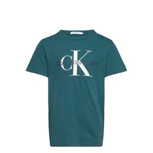 Calvin Ck Monogram Ss T-Shirt T-shirt Grøn Calvin Klein*Betinget Tilbud