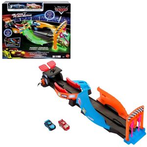 Pixar Cars Disney And Pixar Cars Glow Racers Launch & Criss-Cross Glow Race Playset Toys Toy Cars & Vehicles Race Tracks Multi/patterned Disney Pixar Cars