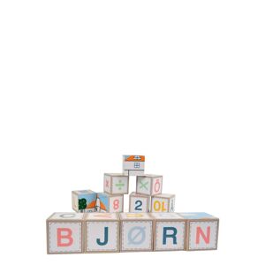 Magni Toys Bulding Blocks '' Farm '' With Scandinavian Letters Toys Building Sets & Blocks Building Blocks Multi/mønstret Magni Toys
