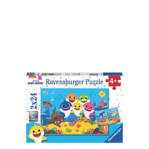Ravensburger Baby Shark Treasure Hunt 2X24P Toys Puzzles And Games Puzzles Classic Puzzles Multi/mønstret Ravensburger*Betinget Tilbud