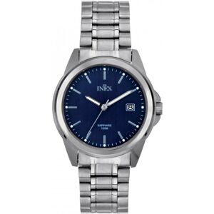 Mens Silver And Blue Ur til Herre Fra Inex A69492-1S8I