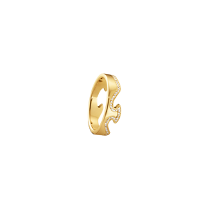 Fusion Ende 18 Karat Guld Ring fra Georg Jensen med Brillanter 0,15 - 0,21 Carat TW/VS