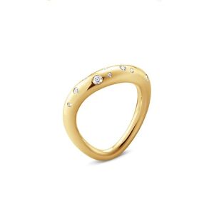 Georg Jensen Offspring Ring i 18 Karat Guld med Diamanter 0,14 Carat TW/VS