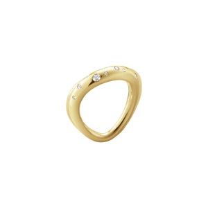 Offspring Str. 54 - 55 18 Karat Guld Ring fra Georg Jensen med Brillanter 0,14 Carat TW/VS