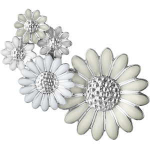 Georg Jensen Stine Goya Daisy Sterling Sølv Ørering med Emalje