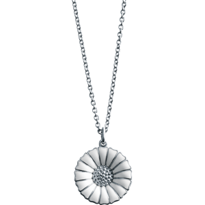 GEORG JENSEN RHODINERET SØLV DAISY HALSKÆDE MED 18MM VEDHÆNG