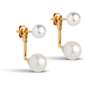 Enamel Althea Pearl Studs Forgyldt Sølv Ørestikker med Ferskvandsperler