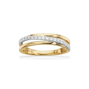Scrouples 14 Karat Guld Ring med Hvidguld og Diamanter 0,19 Carat H-W/SI