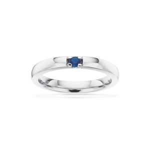 Scrouples Grace Ring i 14 Karat Hvidguld med Safir