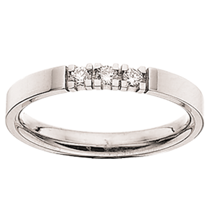 Grace 14 Karat Hvidguld Ring fra Scrouples med Diamanter 0,12 Carat W/SI