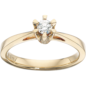 Prinsesse Ring 0,15 ct. i 14 Karat Guld fra Scrouples