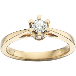 Prinsesse Ring 0,20 ct. i 14 Karat Guld fra Scrouples