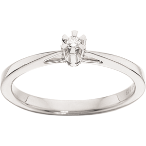 Prinsesse Ring 0,03 ct. i 14 Karat Hvidguld fra Scrouples