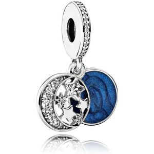 Moon And Star Sterling Sølv Charm fra Pandora 791993CZ