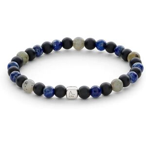 Alexander Lynggaard New York City Sterling Sølv Herrearmbånd med Labradorit, Lapis Og Onyx