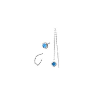 Blue Hour 3 Pieces Earring Box Sterling Sølv Øreringe fra Pernille Corydon med Blå Kvarts