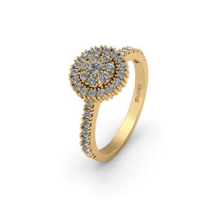 14 Karat Guld Ring fra Henrik Ørsnes Design med Brillanter 0,48 Carat W/SI