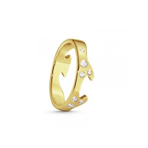 Georg Jensen Fusion Ende 18 Karat Guld Ring med Diamanter 0,16 Carat TW/VS