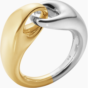 Reflect Link 18 Karat Guld Ring fra Georg Jensen med Sterlingsølv