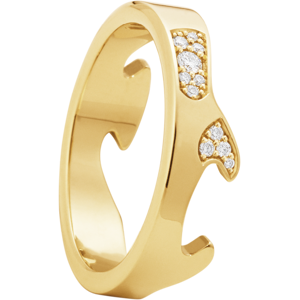 Georg Jensen Fusion Ende 18 Karat Guld Ring med Diamanter 0,05 - 0,11 Carat TW/VS