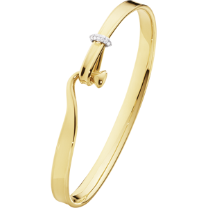 Georg Jensen Torun 18 Karat Guld Armring med Diamanter 0,08 Carat TW/VS