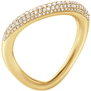 Georg Jensen Offspring Ring i 18 Karat Guld med Diamanter 0,35 Carat TW/VS