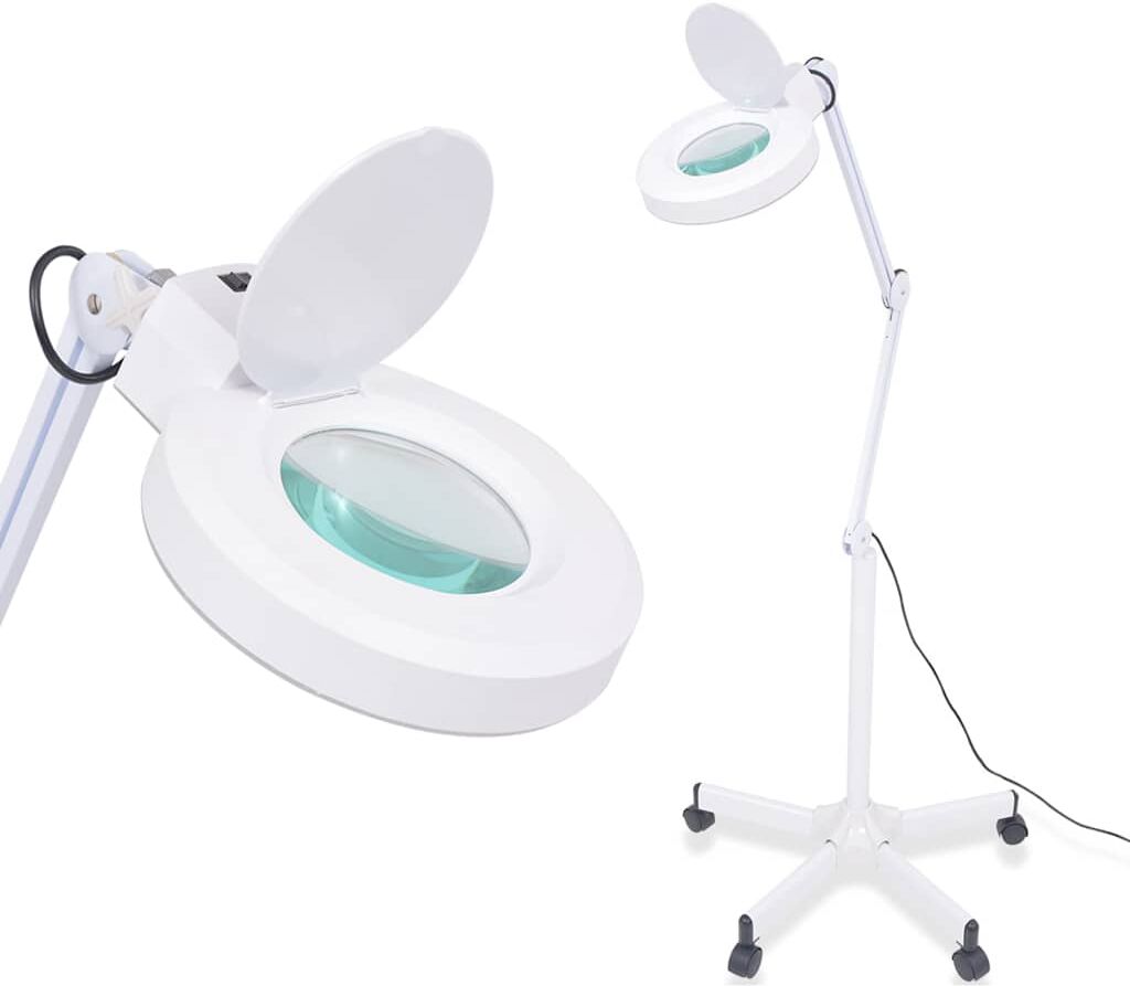 vidaXL opretstående forstørrelsesglas med lampe vidaXL opretstående forstørrelsesglas med lampe