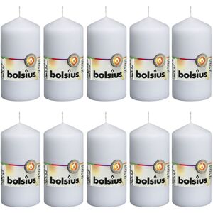 Bolsius bloklys 10 stk. 120 x 58 cm hvid