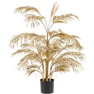 Emerald kunstig areca-palme 105 cm guldfarvet