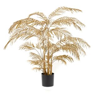 Emerald kunstig areca-palme 145 cm guldfarvet