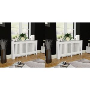 vidaXL radiatorskjulere 2 stk. MDF 152 cm hvid