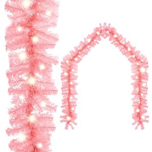 vidaXL juleguirlande med LED-lys 10 m pink