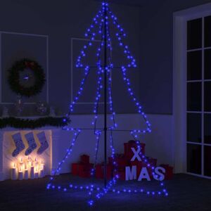 vidaXL kegleformet juletræ 118x180 cm 240 LED'er indendørs/udendørs
