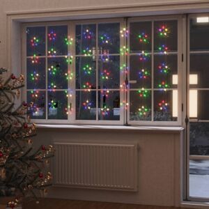 vidaXL LED-lysgardin m. stjerner 200 LED'er 8 funktioner farverigt lys
