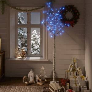 vidaXL juletræ 1,8 m 180 LED'er inde/ude piletræ blåt lys