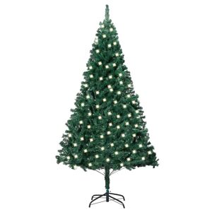 vidaXL juletræ med LED-lys og tykke grene 120 cm grøn