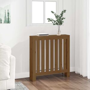 vidaXL radiatorskjuler 79,5x19x84 cm massivt fyrretræ gyldenbrun