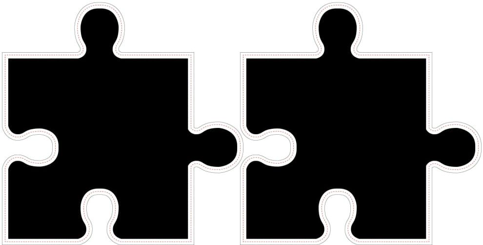 WALPLUS vægklistermærke kridttavle puslespil 54 x 54 cm sort WALPLUS vægklistermærke kridttavle puslespil 54 x 54 cm sort