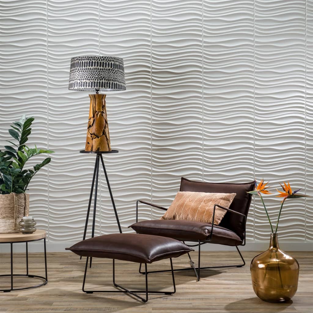 WallArt 3D vægpaneler lange bølger 12 stk. GA-WA22 WallArt 3D vægpaneler lange bølger 12 stk. GA-WA22