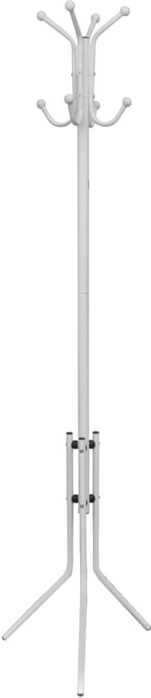 vidaXL Hvidt stående jakkestativ i metal vidaXL Hvidt stående jakkestativ i metal