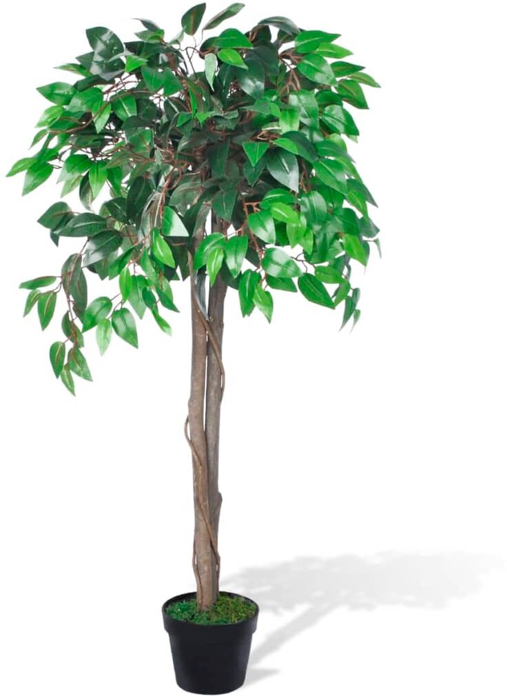 vidaXL Kunstig Plante Ficus Træ med Potte 110 cm vidaXL Kunstig Plante Ficus Træ med Potte 110 cm