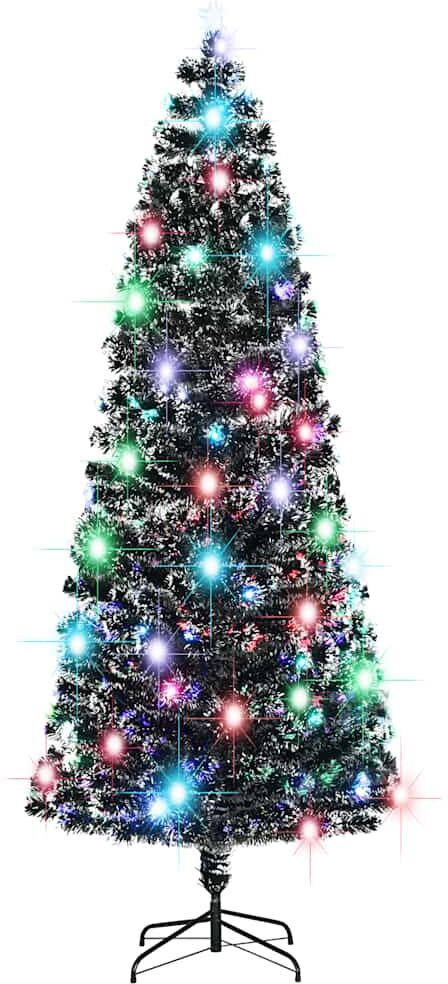 vidaXL kunstigt juletræ med fod/LED 240 cm 380 grene vidaXL kunstigt juletræ med fod/LED 240 cm 380 grene