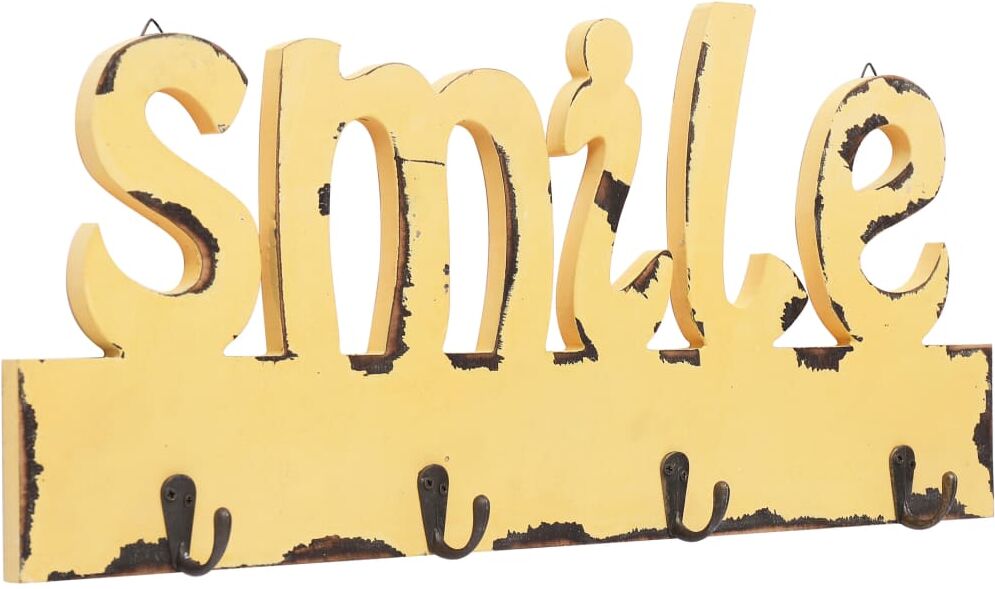 vidaXL vægmonteret knagerække SMILE 50 x 23 cm vidaXL vægmonteret knagerække SMILE 50 x 23 cm